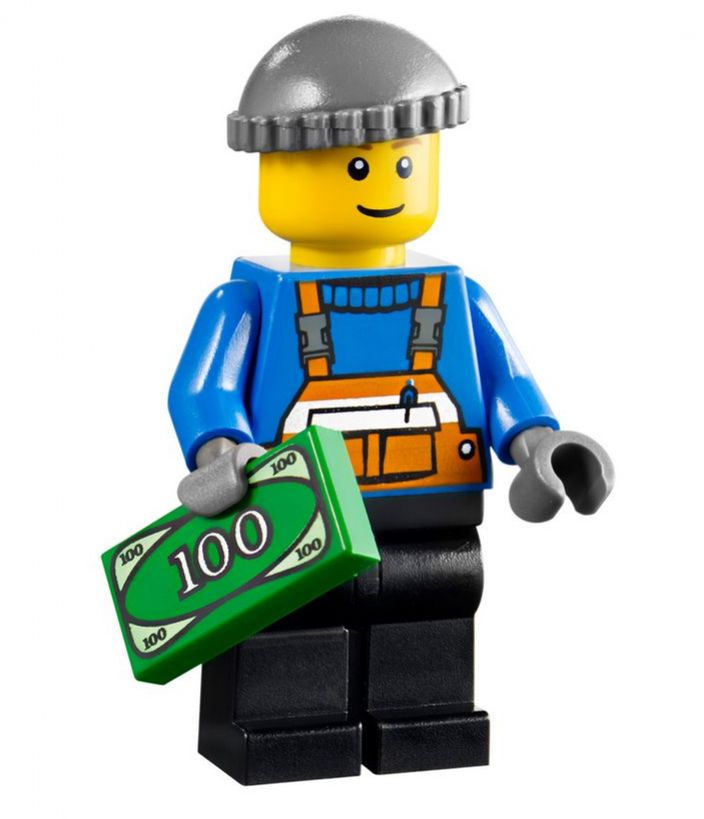 LEGO Guy with Money